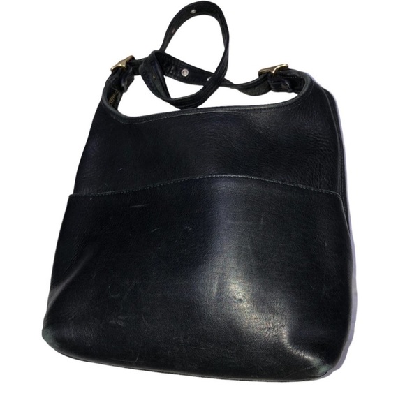 saddle leather bag Bags Black Saddle Leather Bucket Bag